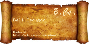 Bell Csongor névjegykártya